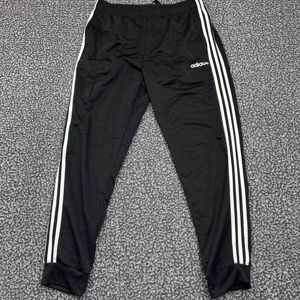 Adidas Sweatpants Men Large‎ Black Drawstring Pocket Outdoor 32x29